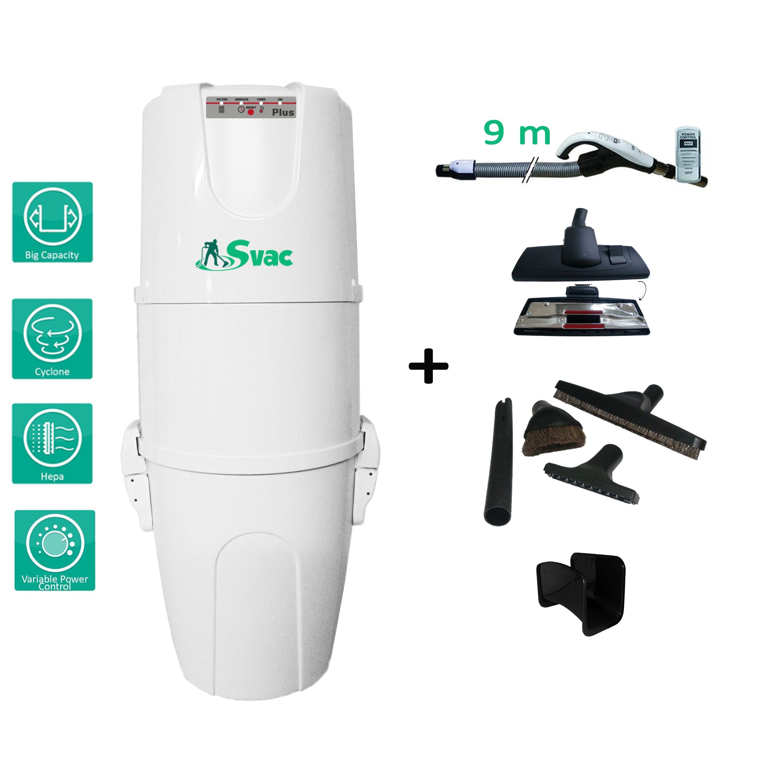 Aspirator centralizat S-400 cu furtun 9m PowerControl și accesorii 💨🏠