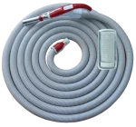 Furtun On/Off design, gri sau alb cu mâner colorat - Alb, mâner roșu, Glisor On/Off, 8 m