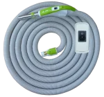 Furtun On/Off design, gri sau alb cu mâner colorat - Alb, mâner verde, Buton On/Off, 8 m