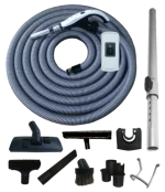 Kit On/Off pentru aspirație centralizată, furtun Ø35 mm - Buton On/Off, Fix, 9 m
