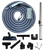 Kit On/Off pentru aspirație centralizată, furtun Ø35 mm - Glisor On/Off, Rotativ 360°, 7 m